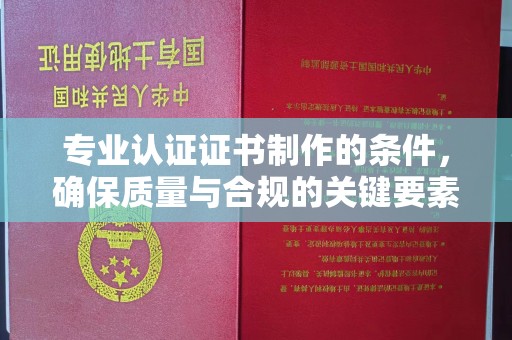如东专业认证证书制作的条件，确保质量与合规的关键要素